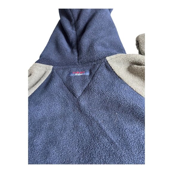 Tommy Hilfiger Fleece Hoodie Sweatshirt Red Blue Boys Youth Size Medium Pullover - Picture 5 of 6